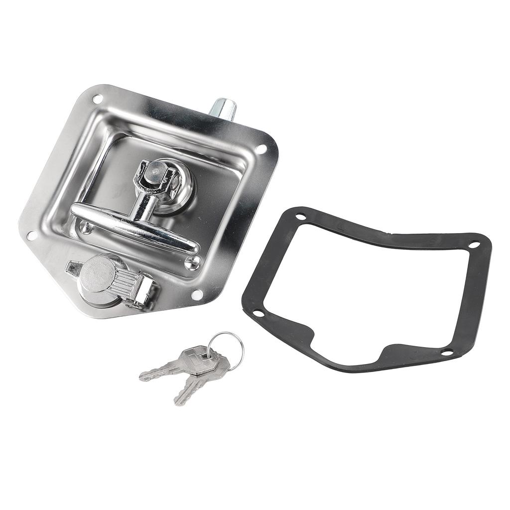 T Handle Latch with Keys Folding Handle Stainless Steel Tool Box Lock for Home Commercial Use