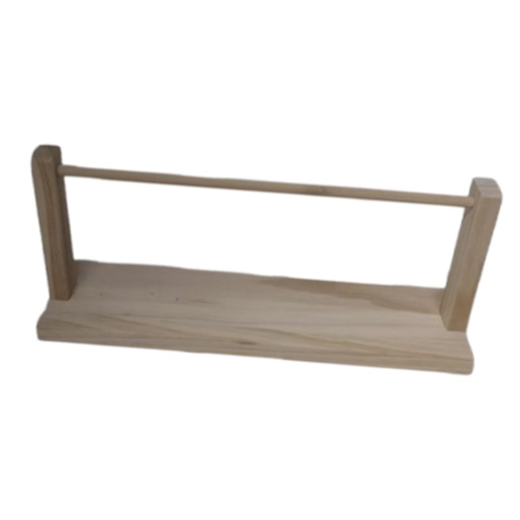 Wood Ribbon Organizer Tabletop Vintage Rotatable Practical Dispenser Storage