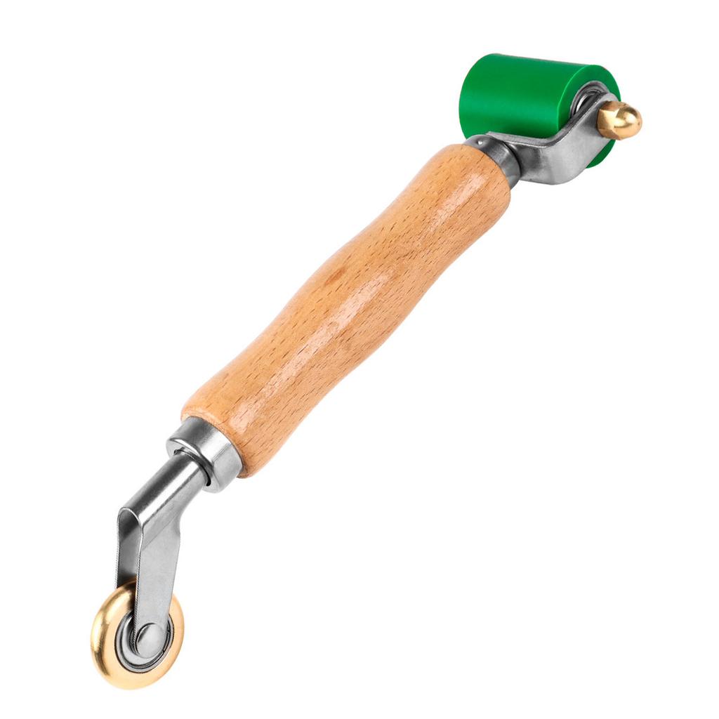 Upgrades Welding And Sealing Tool Rubber Pressure Roller with Wood Handle Pressure Roller Tool for Enhances Comfort