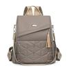 Embroidered Rhomboid Backpack Large Capacity Women's Commuter Bag Multifunctional Shoulder Bag