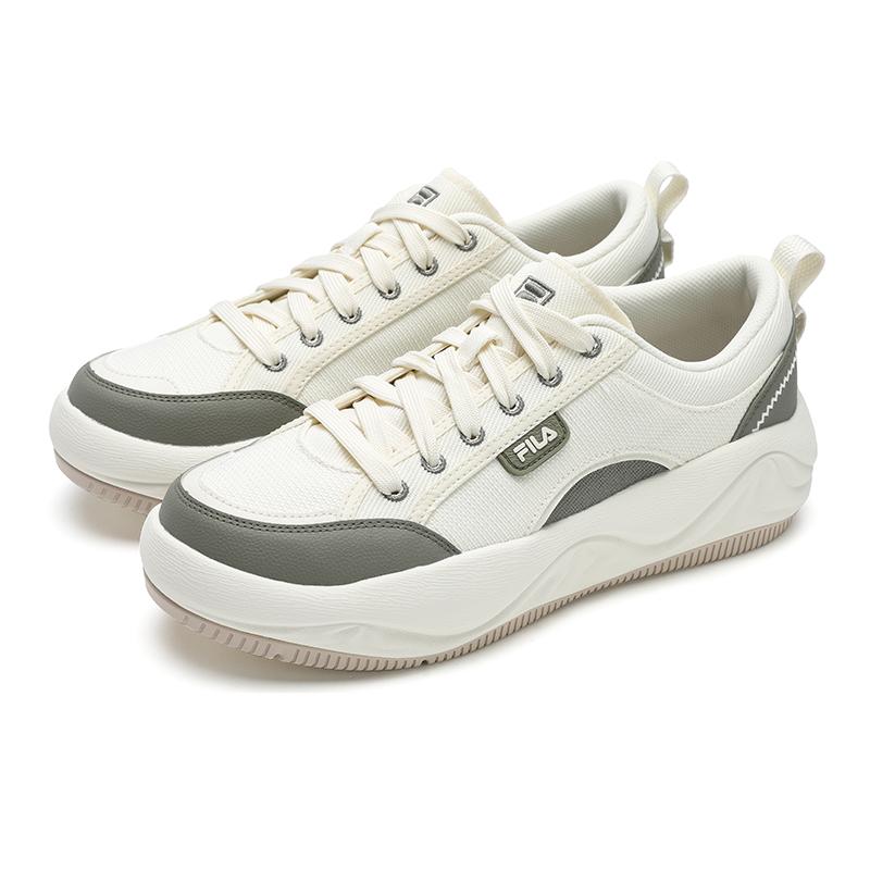 Fila Cookies Sneakers Durable Breathable Quick-Drying Lightweight Low-Top Canvas Shoes Men Sneakers Snow-White F12M522301FPV