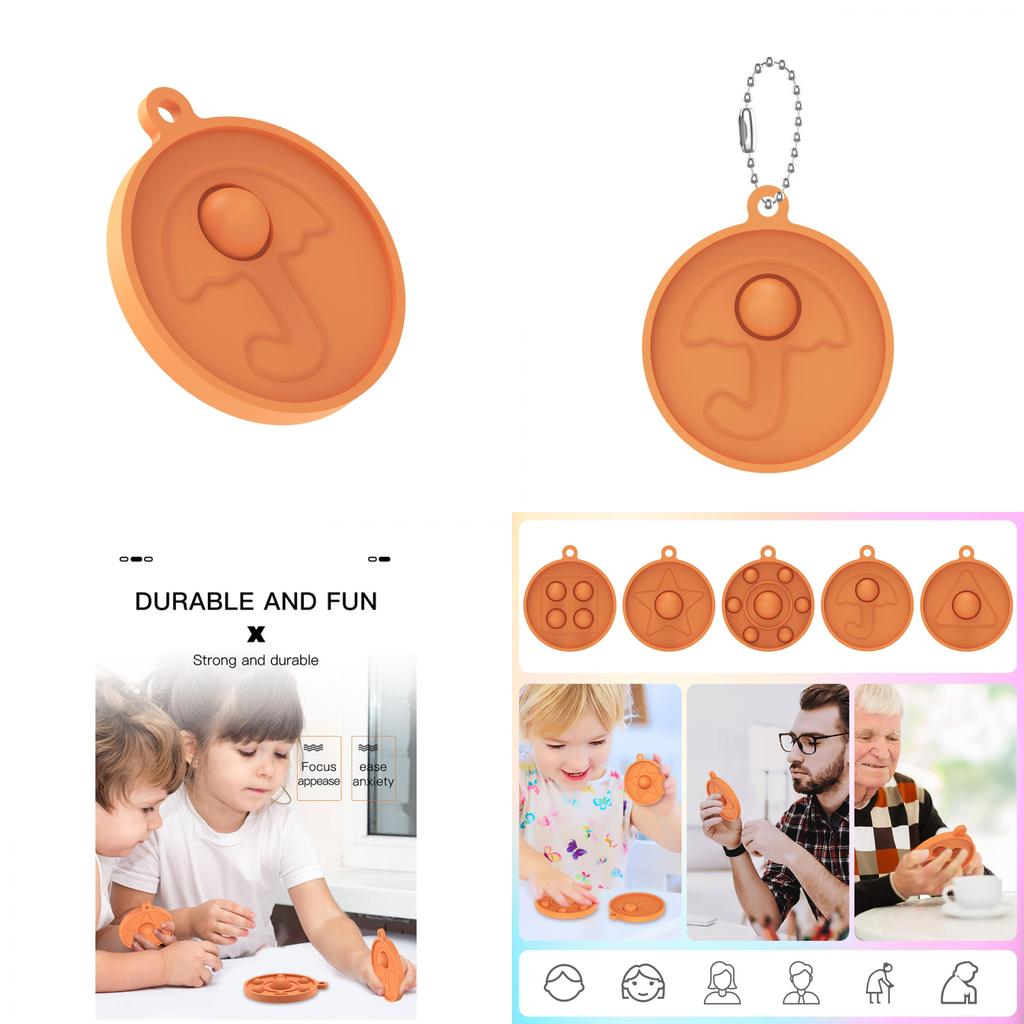 Delightful Squid Game Pop It Simple Dimple Push Bubble Keychain Pendant Fidget Toy For All Ages