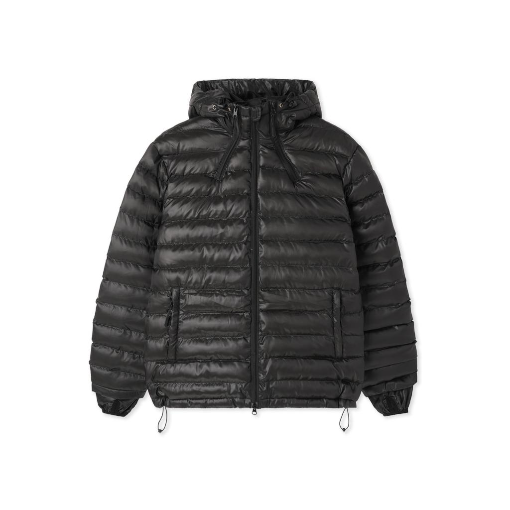 Apostrophe Comma Glossy Three-Way Light Hoodie Padded Jacket_Olive