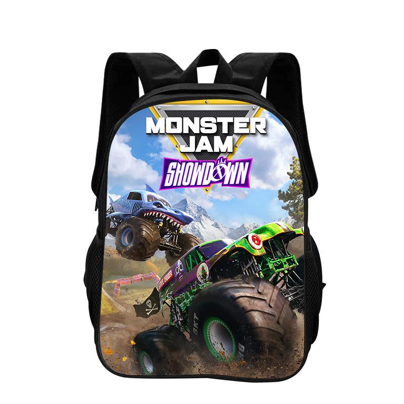 Monster Jam Cartoon Printed Backpack New Trend, Large Capacity, Best Campus Companion for Primary and Secondary School Students