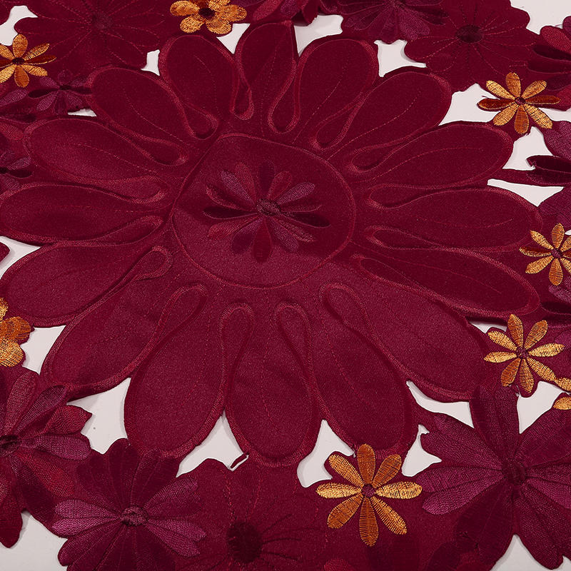 Christmas Embroidered Table Runner Vintage Hollow Winter Holiday Table Flag Xmas Party Decorations