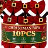 Wholesale Red Velvet Christmas Bows Gift Box Wrapping Hanging Ornaments Santa Claus Belt Bowknot DIY Xmas Wreath Scene Decor