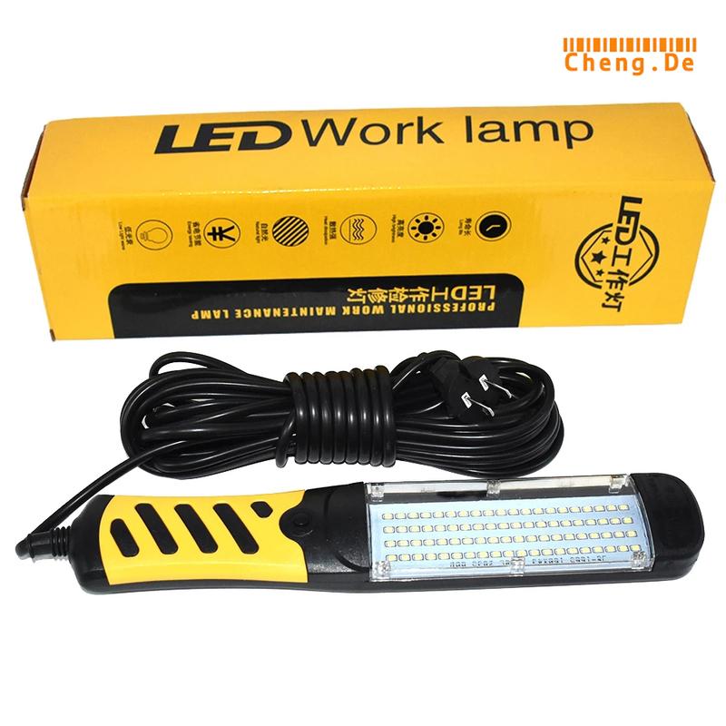 Portable Flashlight Magnetic 80 LED Beads Emergency Safety Work Light Car Inspection Repair Handheld Work Lamp 220V EU Plug