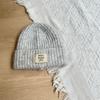 Korean Style Casual English Cloth Label Long Camel Hair Knitted Hat Autumn and Winter Warm Woolen Hat Dome Ear Protection Hat