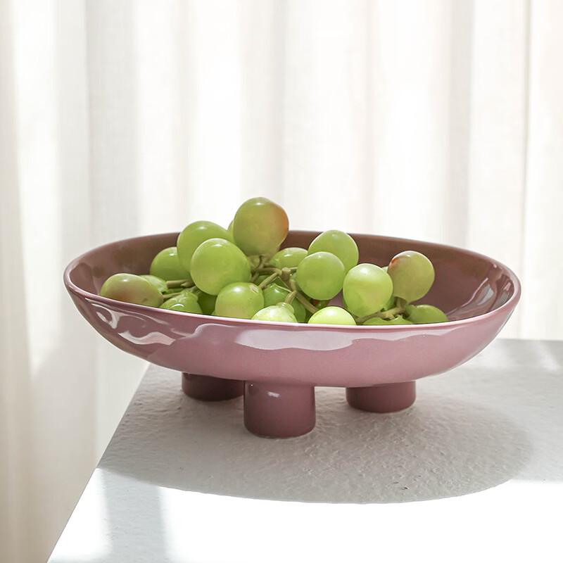 Modern Minimalist Ceramic Three-Legged Fruit Bowl