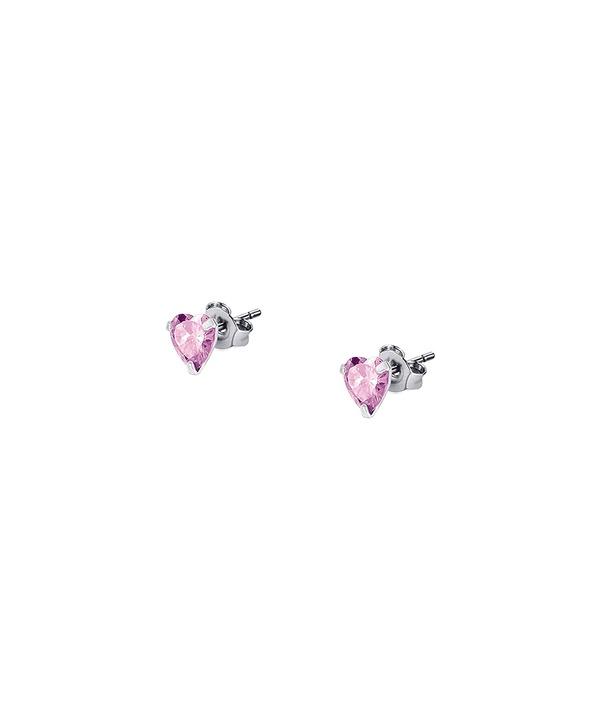 

La Petite Story Silver Earrings With Pink Zircons LPS01AWV28 For Women