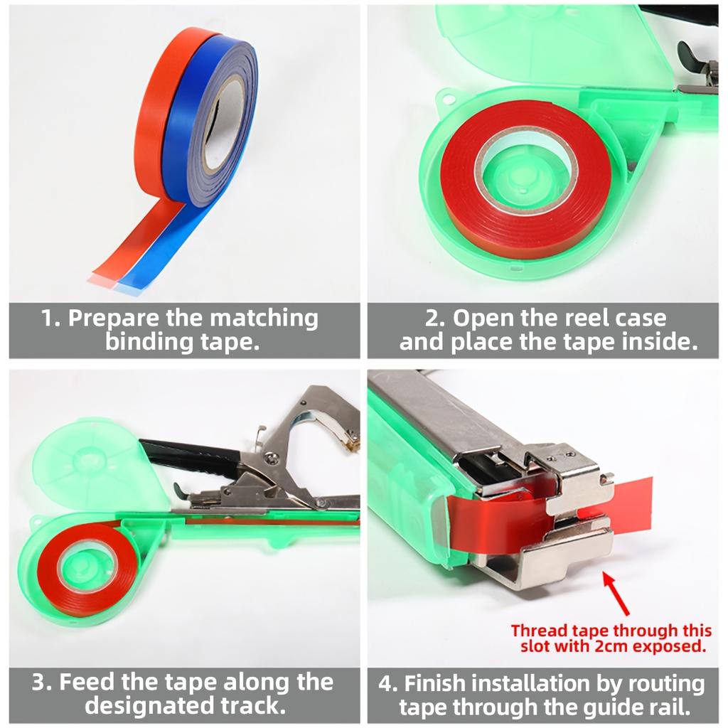 3 Rolls Plant Tying Tapetool Tapes Garden Vine Binding Tape for Tomato Cucumber Grapes Branch Tying Machine