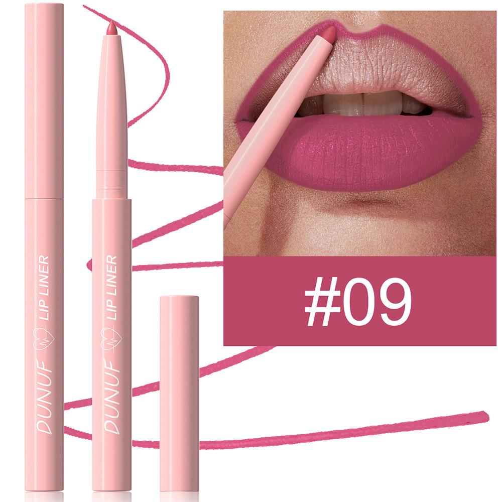 12 Colors Matte Lipliner Pencil Red Contour Tint Lipstick Waterproof Long Lasting Non-stick Cup Moisturising Lips Makeup