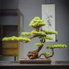Kiwet Artificial Bonsai Pine Indoor Decoration Fake Green Potted Desktop Zen Garden Natural Ideal HomeOffice (Style 3)