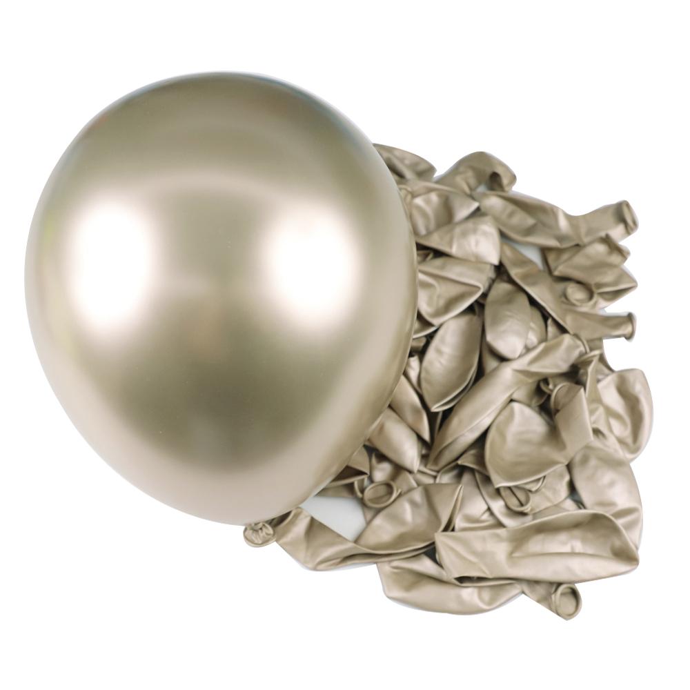 Ballons d'Anniversaire Métalliques 12 Pouces 10/20/30/50 Pcs Ballons en Latex Métal Chrome pour Anniversaire Mariage Baby Shower Décoration Globos Hélium