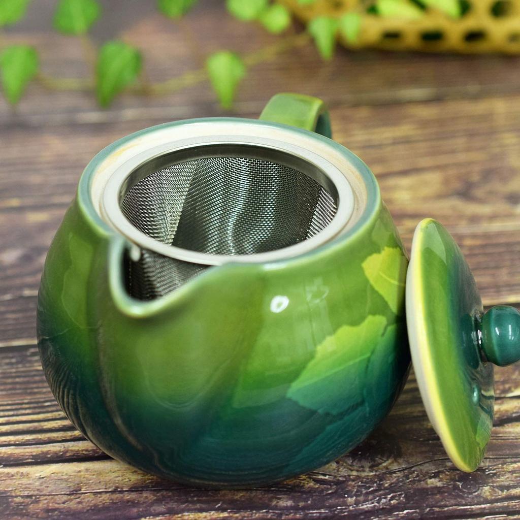 Teapot Stylish Kutani Ware Teapot Pot Ginzan Chaka Pottery Japanese Tableware Made In Japan Comes with Tea Strainer Net