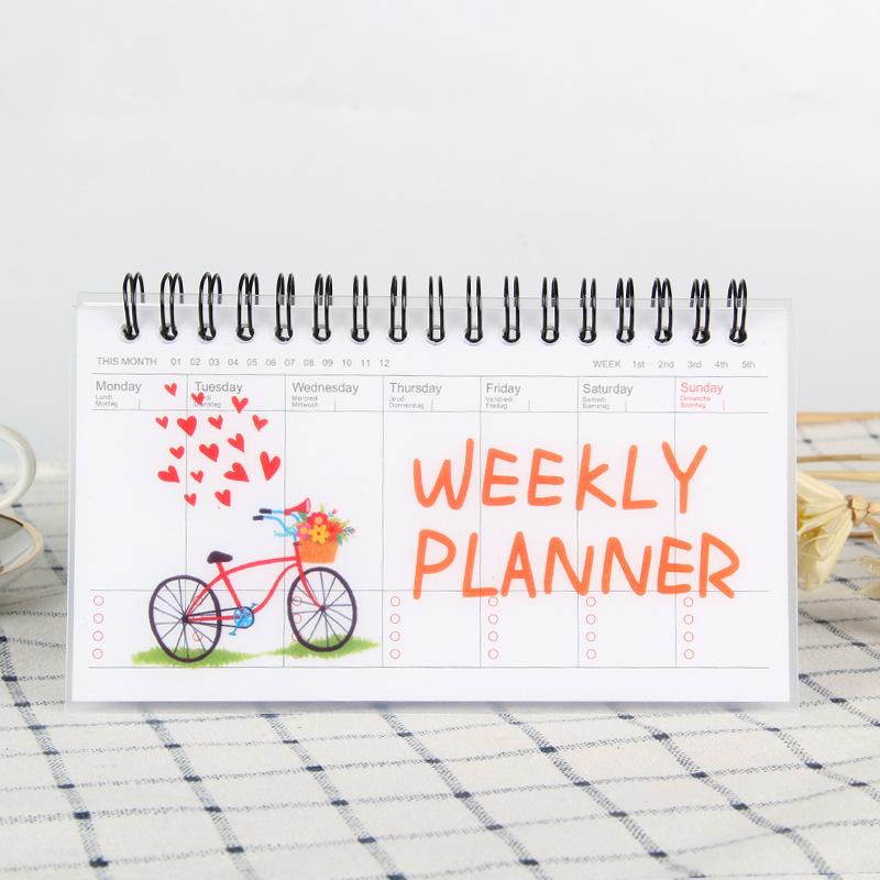 Korean Stationery Cute Notebook Portable Agenda Diary Weekly Monthly Planner Student Organizer Schedule School Supplies Kawaii