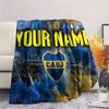Custom Name,Boca Juniors Printed Flannel Blanket, soft throw for bedroom sofa, washable, Christmas present, great gift.