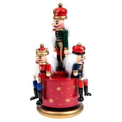 Office Desk Accessories Fall Decor for Kitchen Wood Decorate Nutcracker Figurine Metal Musical Adorn