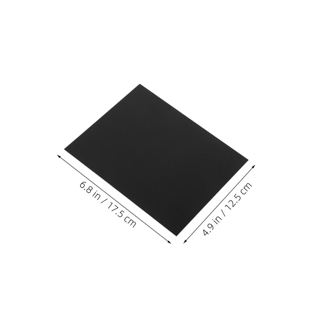 5pcs Black Anodized Aluminum Plate 7X5 Inch Blank Engraving Sheets For Office Door Name Signs Metal Plaque Weather Resistant