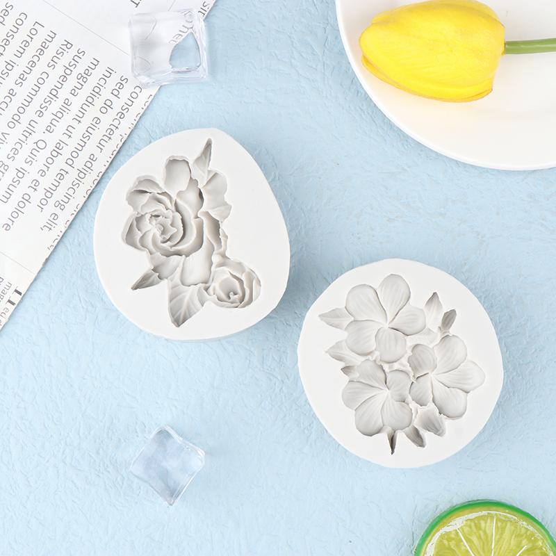 1Pc Flower Shape Silicone Mold Gardenia Plumeria Rubra Soap Fondant Molds Diy Cake Jelly Chocolate Decoration Baking Tool