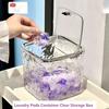 Large Capacity Laundry Detergent Storage Container with Scoop - Durable Plastic Organizer for Pods & Liquids, Press-On Lid