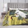 Chinese Style Crane Blanket Quality Super Soft Throw Blanket Winter Kids Adult Bedroom Funny Bedspread