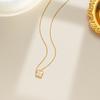 Bracciale Quadrifoglio Fortunato a Doppia Faccia in Madreperla Oro 18K - Stile Moda Europeo e Americano