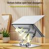 Adjustable Aluminum Alloy Laptop Stand with Cooling Riser and Rotating Feature