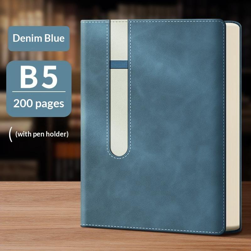 A5 B5 Notebook Pu Leather Notebook With Pen Holder Loop Thickened Suitable Journal For Work, Diary And Business