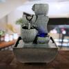 Water Fountain With LED Lights Desktop Home Decor Ornament Style 1
