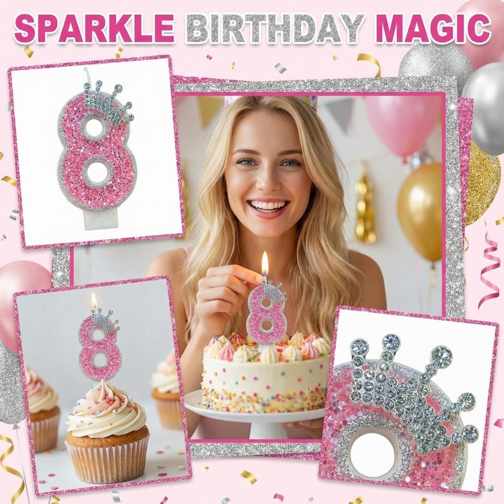 Fashion Cartoon Creative Birthday Candles Party Digital Candles