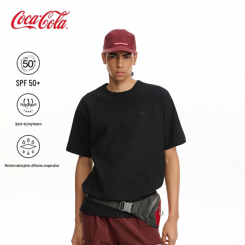 Унисекс вафельная футболка с коротким рукавом Coca-Cola XL