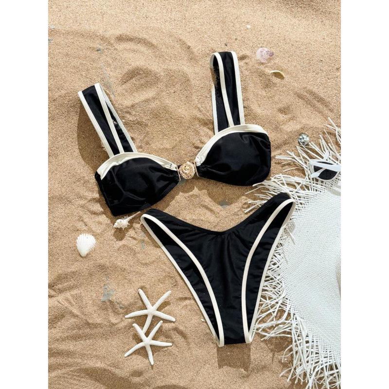2026 Women's European & American Sexy Printed Strappy Two-Piece Backless Bikini