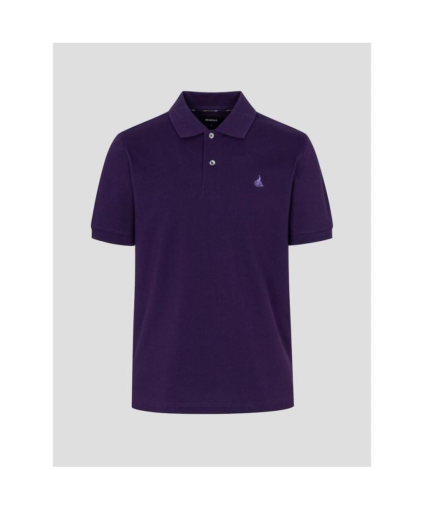 Binpolmen [Essential] Pique Collared Short Sleeve T-Shirt Purple