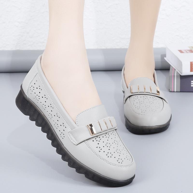 Girls Flat Shoes Womens Flat Shoes 2025 Spring Summer Shoes Women High Heels Leather Casual Women Casual Loafers