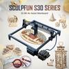 SCULPFUN S30 Pro Max 20W Laser Engraver Cutter, Replaceable lens design, Air-assist M8 motherboard, Laser focus 0.06x0.08mm
