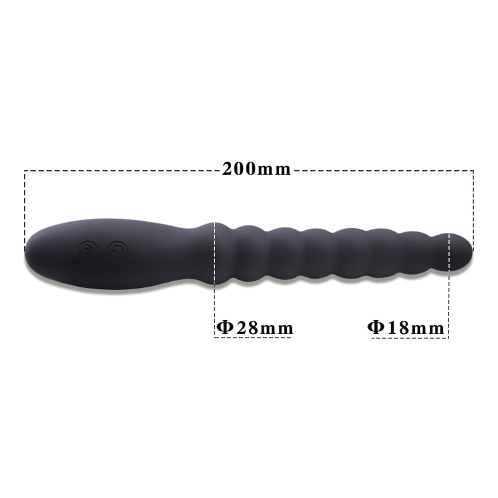 Anal Anal SM Prostate 10 Vibration USB Safe Adult Toy 8-Bead Vibrator, Plug, Anal, Stimulation, Patterns, Rechargeable, Silicone, Waterproof, Quiet,