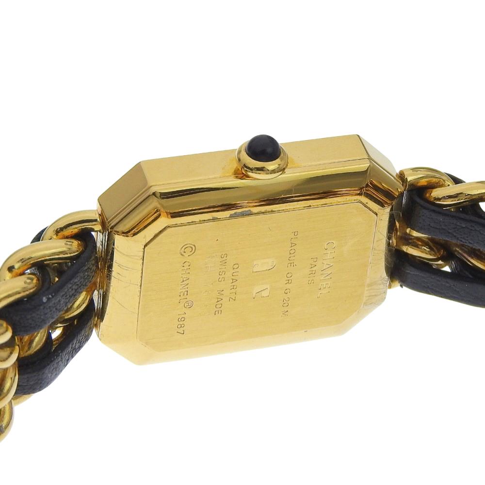 CHANEL Premiere L Watches H0001 blackDial Plated Gold/leather Quartz Analog display Women Used