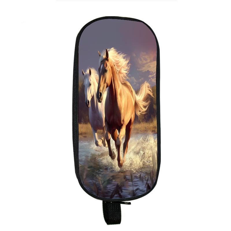 Capybara Cat Dog Pencil Cases Horse Tiger Panda Pencil Bag Wolf Pouch Holder Box for Girls Office Student Stationery Organizer School Supplies