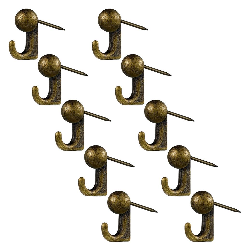 Pack Of 10 Zinc Alloy Wall Hook For Soft Corkboard Rustproof Push Pins Hangers Space Saving Home Office Decoration