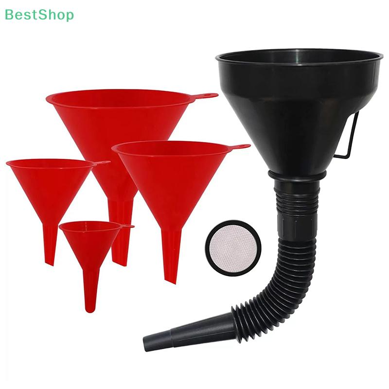 5 Stück/Set Auto Kunststoff Betankungstrichter mit Sieb und Schlauch, Motorrad Betankung Motoröl Trichter Werkzeuge