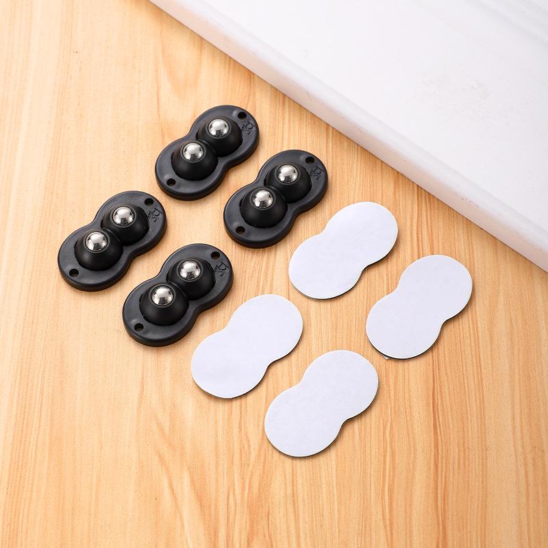 Adhesive Roller Wheels for Trash Can, No-Drill, 4-Pack Universal Base Accessory