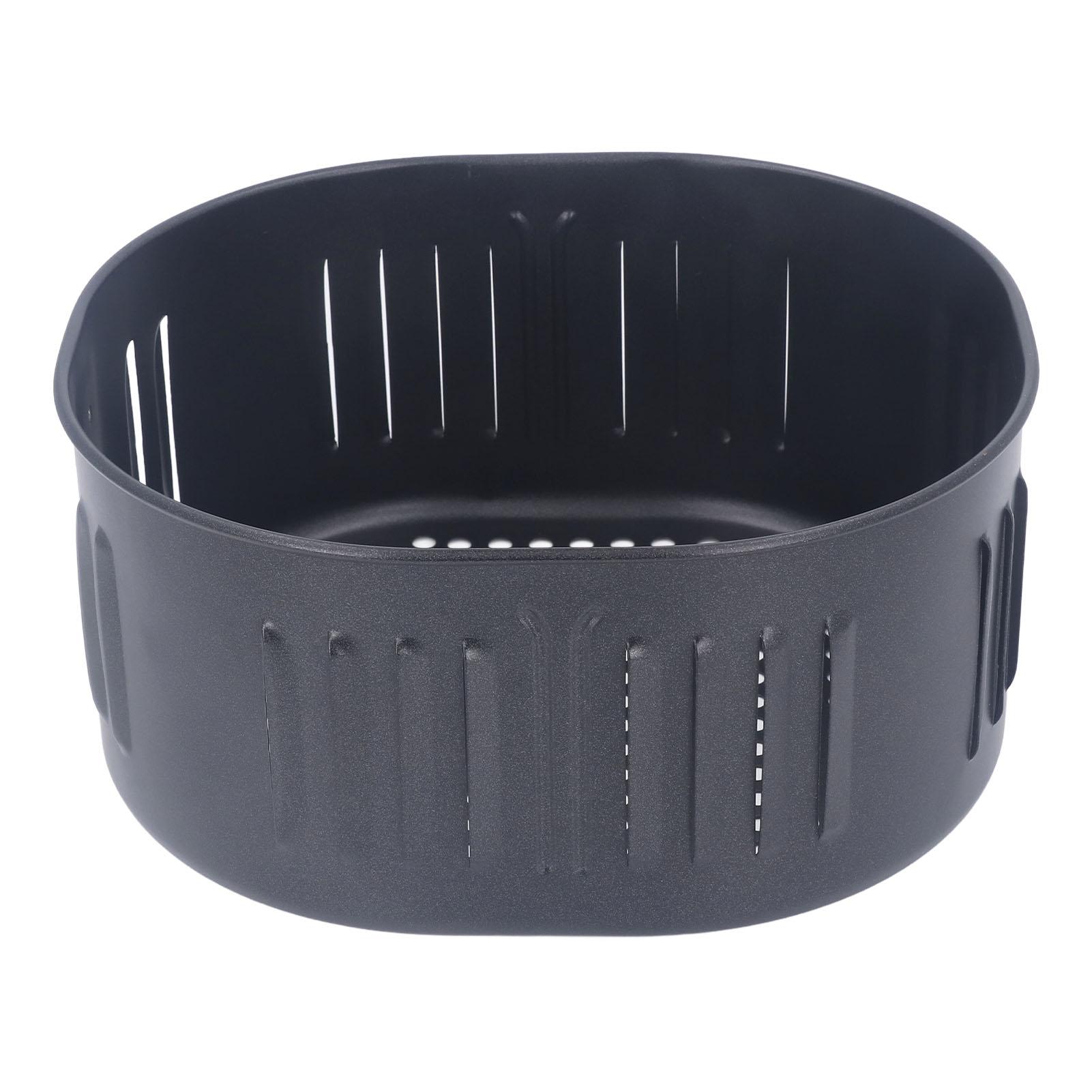 

Fryer Replacement Basket Black Stainless Steel Anti Stick 5.5L Oil Drainable Fryer Basket for Baking