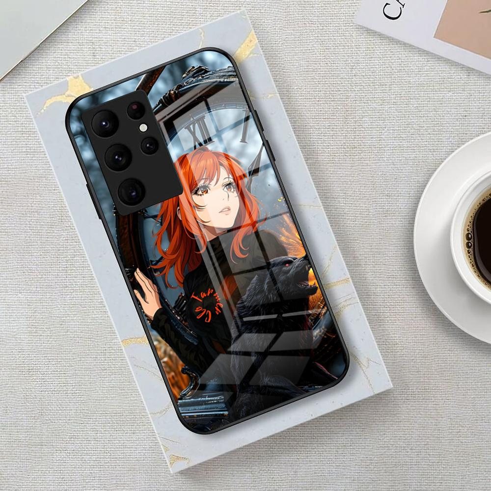 

Singer Mylene Farmer Phone Case For Samsung S26 S25 Edge Ultra 23 22 21 20 Ultra Plus S24 Fe Glass Cover Galaxy S21