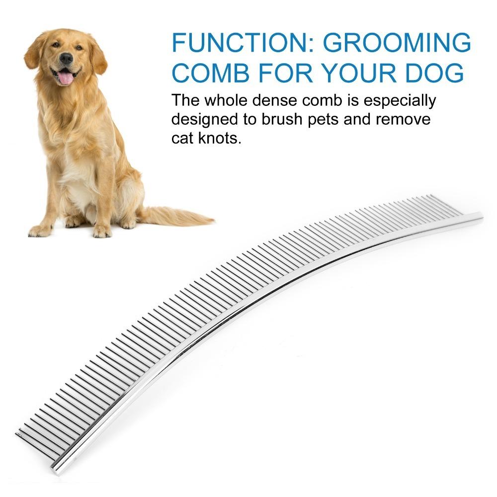 Curved Shape Curved Dog Comb Smooth Teeth Dematting Pet Comb Dense Tooth Pet Comb Long Haired Pets