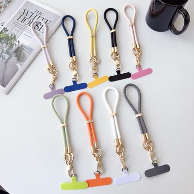 Luxury 360° Rotating Phone Strap Adjustment Buckle Short Lanyard Liquid Silicone Wrist Elastic Anti Theft And Anti-Drop Cover
