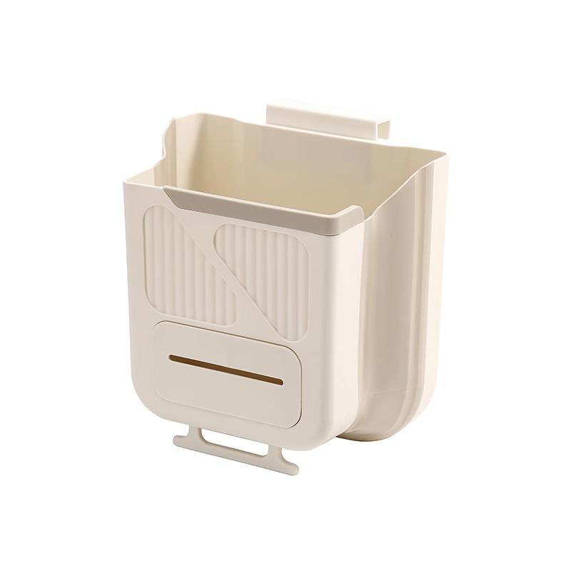 Foldable Wall-Mounted Trash Can for Kitchen & Bathroom