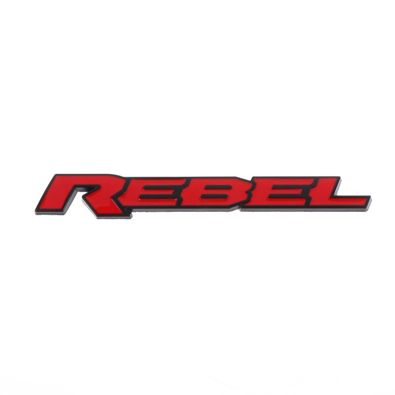 Personalized 3D Metal Car Sticker Rebel Letter Car Decal Self-Adhesive Letter Badge Stickers Car Exterior Decor Accessories