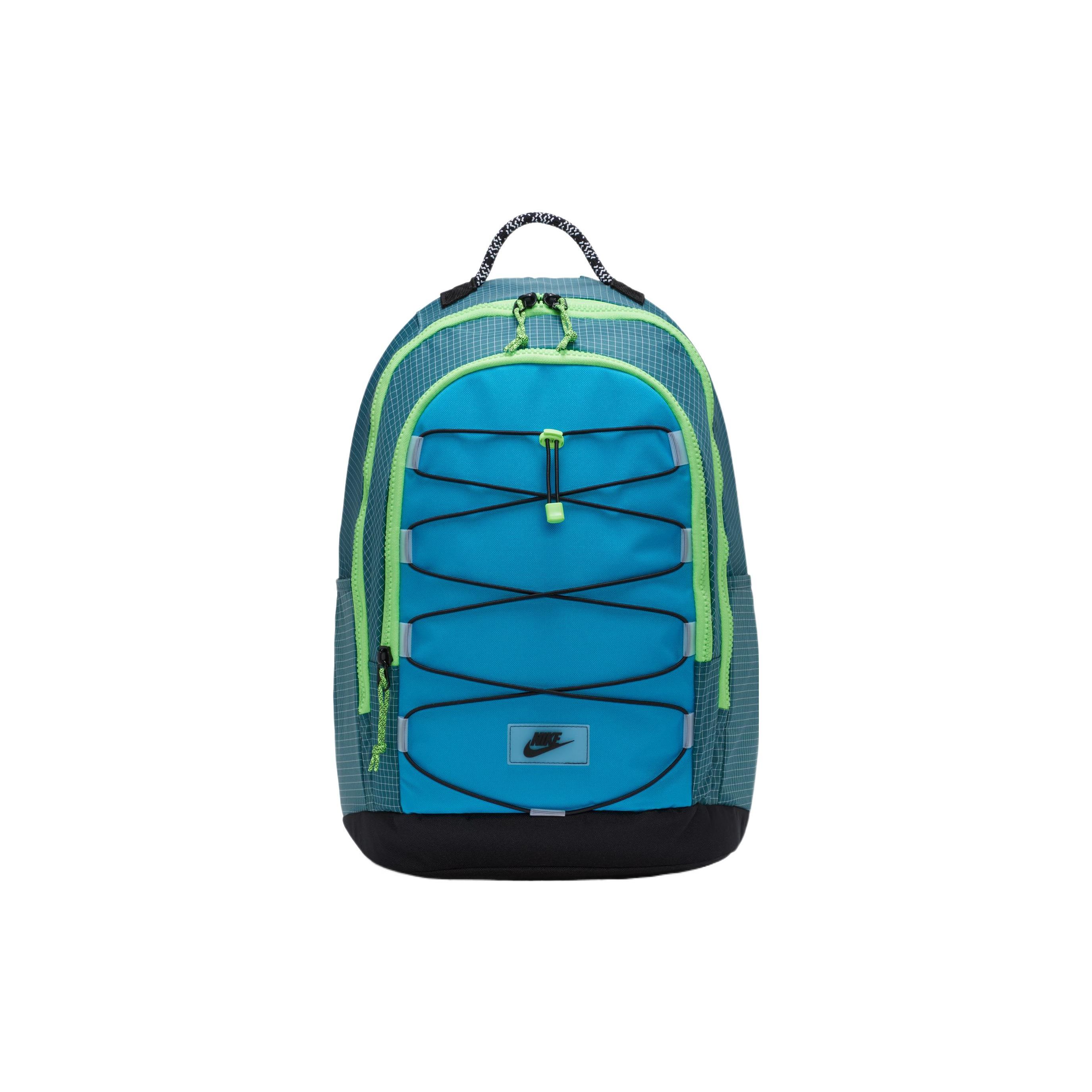 Nike Hayward 2.0 Large Capacity Drawstring Backpack Unisex Backpacks Dark-Green Laser-Blue CV1412-393 Dark Cyan Green/Laser Blue