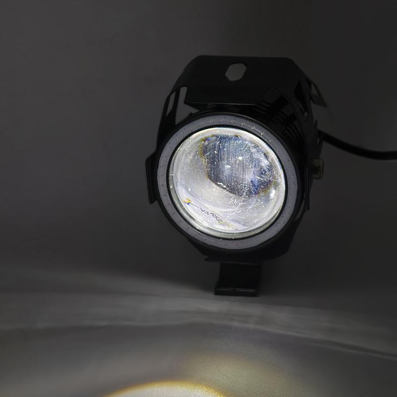 U7 LED Motorcycle Spotlight with Angel Eye & Strobe Functions